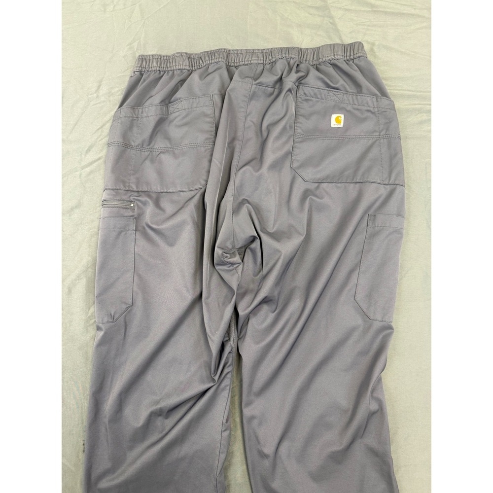 Carhartt Liberty Force Men's Gray Cargo Scrub Pants Elastic Waist CAS108 Size L - Picture 10 of 12